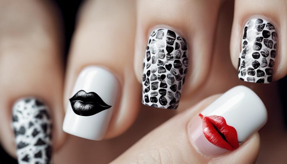 kiss nail art ideas