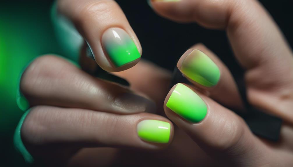 lime green nail designs