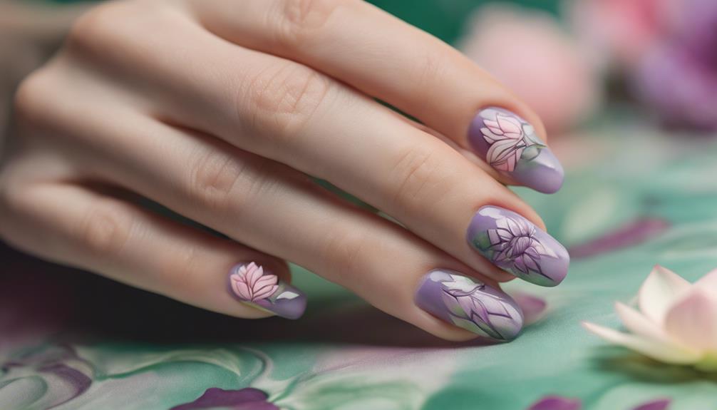 lotus flower nail art