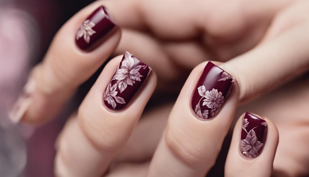 lovely maroon floral patterns