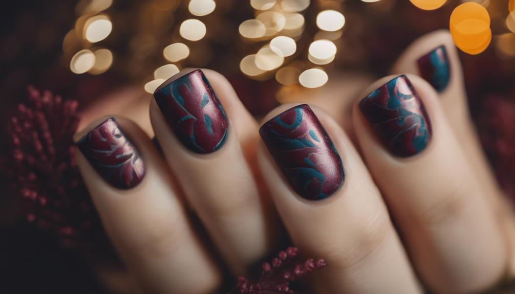 luxurious velvet nail design