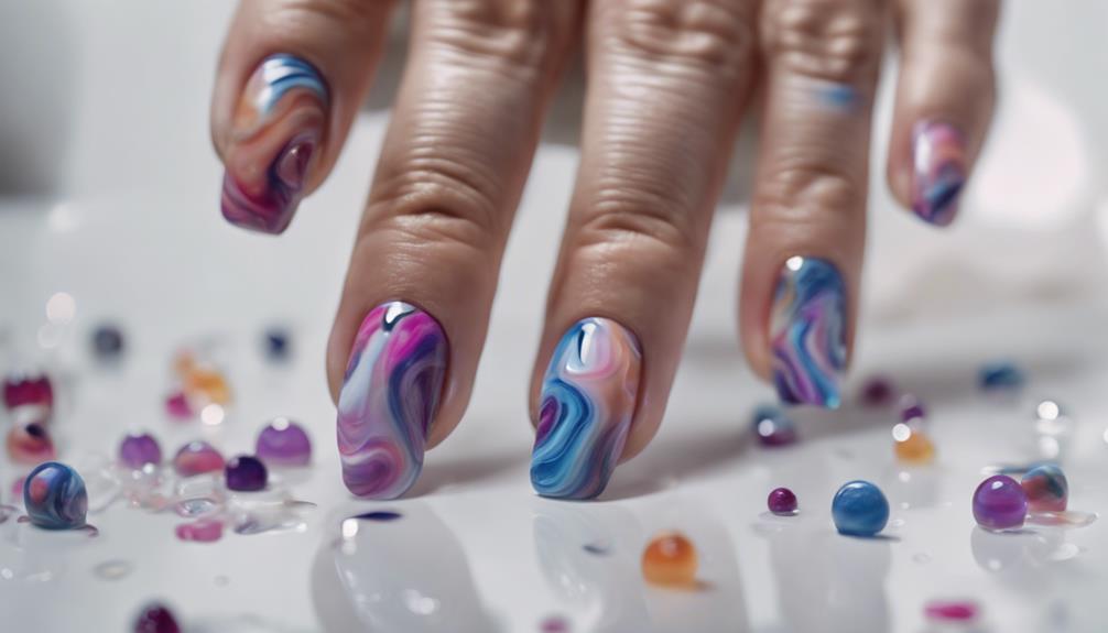 marble nail art method