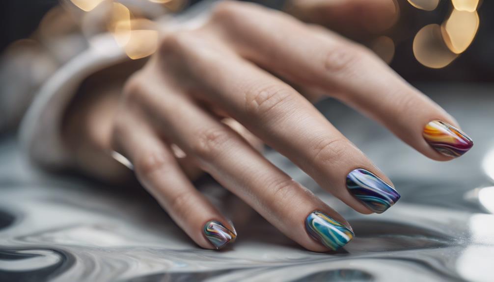 marble nail art technique