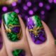 mardi gras nail art