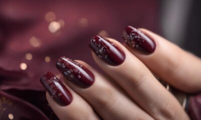 maroon nail art ideas