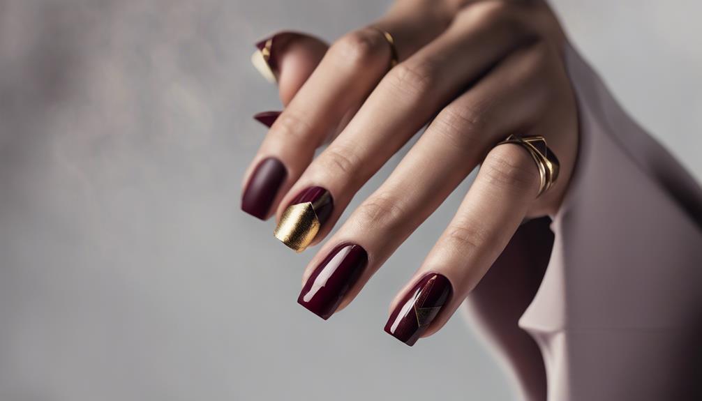 maroon nail design ideas