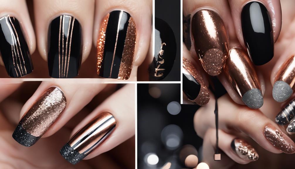 metallic nail art designs