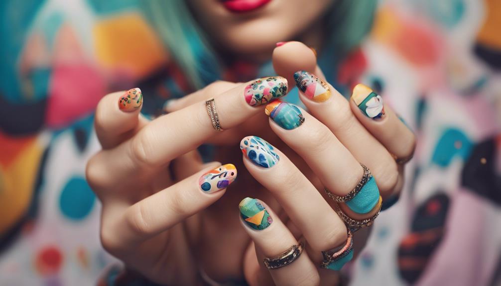 mismatched nail art trends