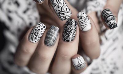 monochrome nail art inspiration