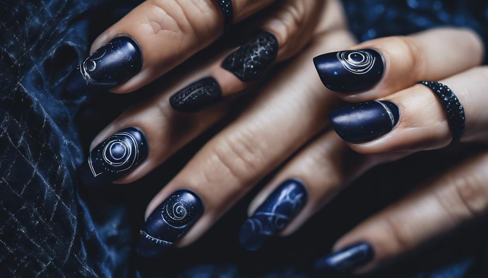 moon phase nail art