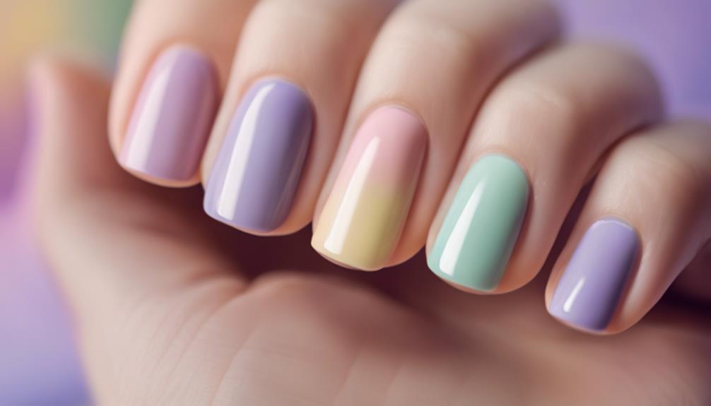 multicolored nails with style