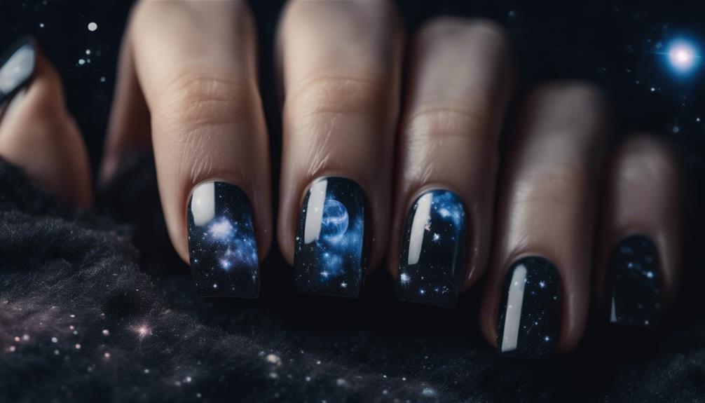 mysterious moonlit nails glimmer