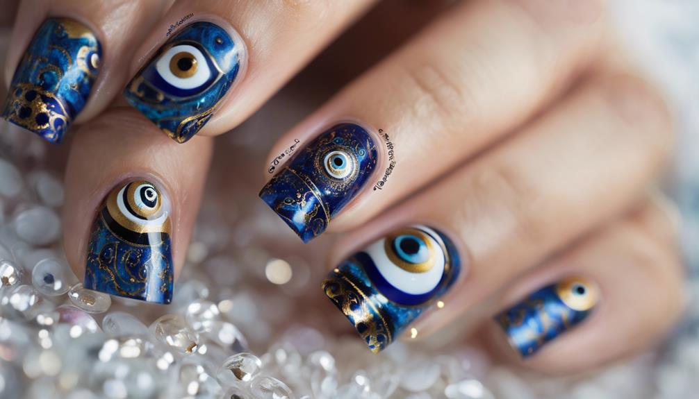 mystical eye nail art