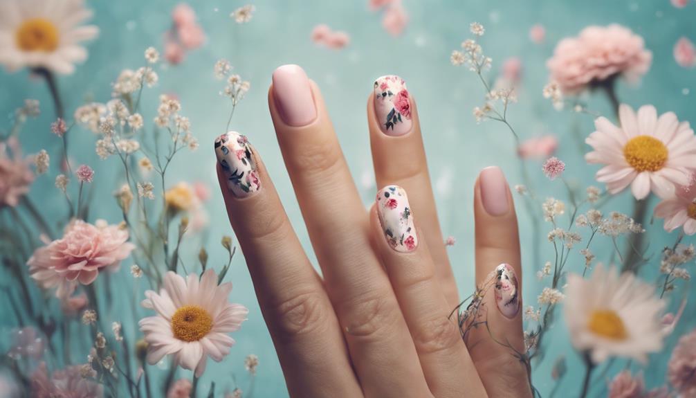 nail art and flowers