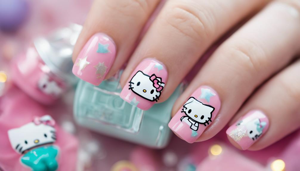 nail art with charms