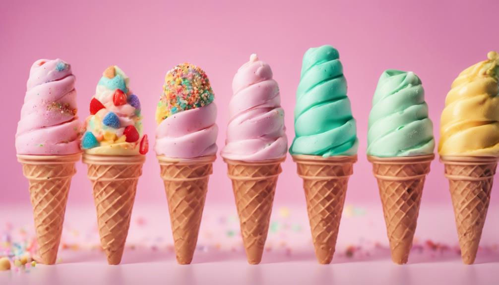 nail art with ice cream colors