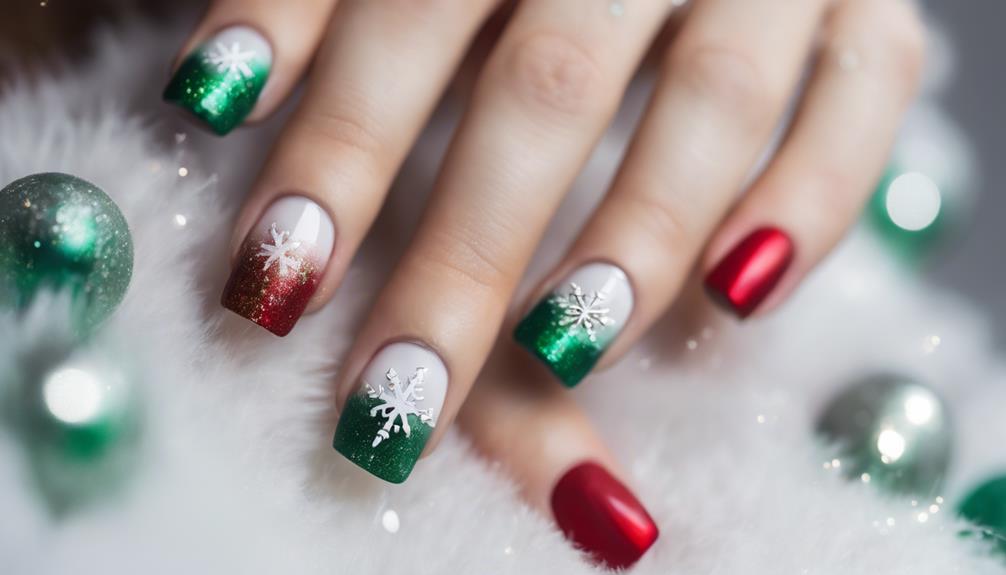 nail art with ombre