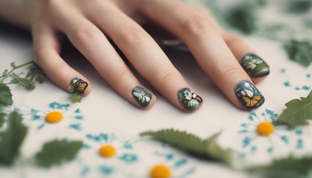 nature themed nail designs displayed