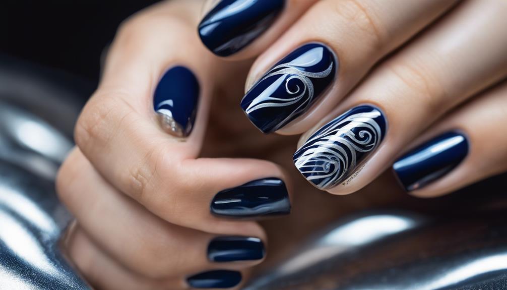 nautical themed nail design