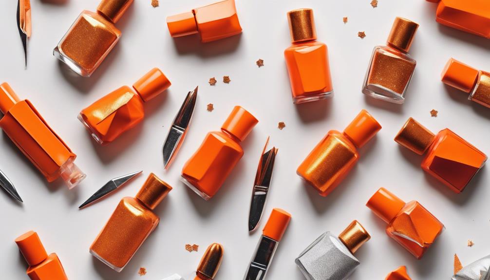 orange nail designs brighten