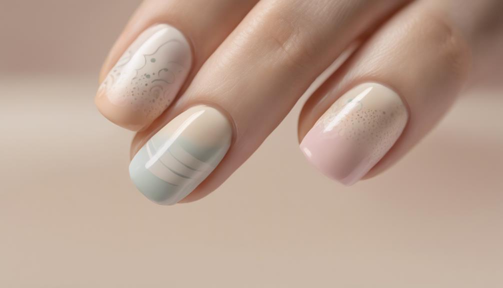 pastel half moon nail trend