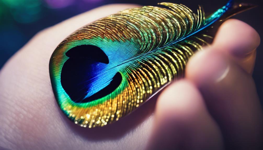 peacock inspired nail art design