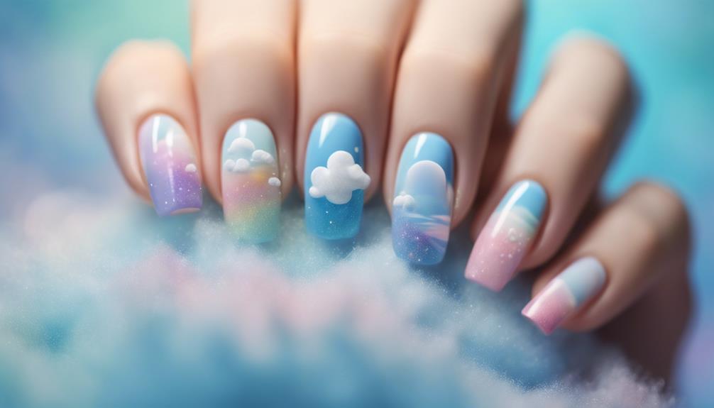 playful cloud and rainbow