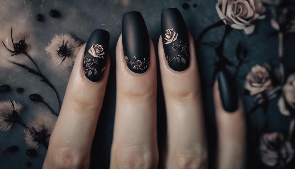 rose themed nail art ideas