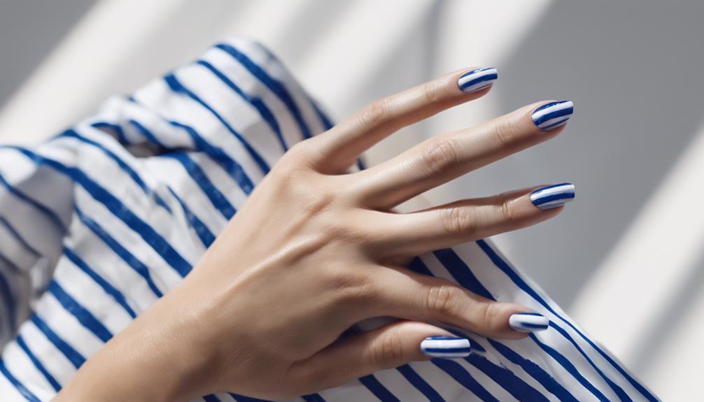 royal blue nail stripes