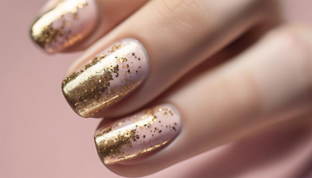 shimmering gold foil details