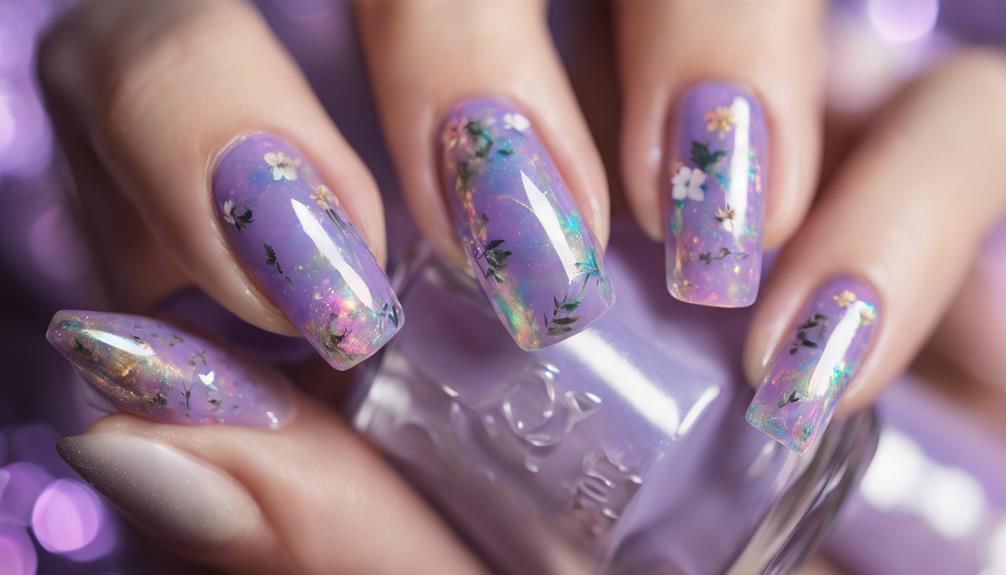 shiny purple nail polish