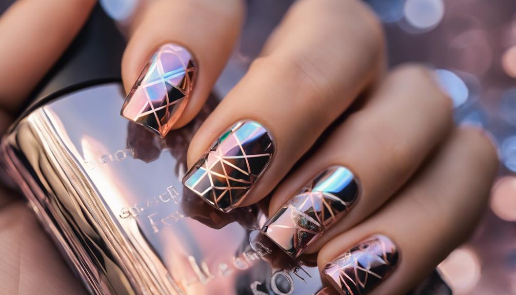 sophisticated metallic manicures