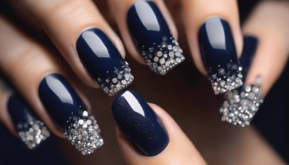 sparkling crystal nail art