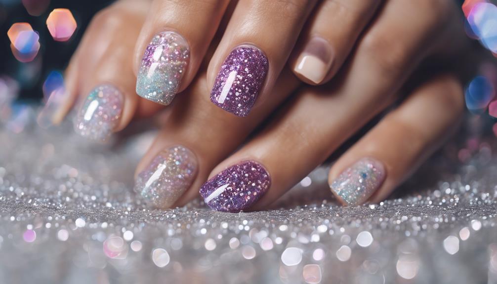 sparkling embellishments and glitter