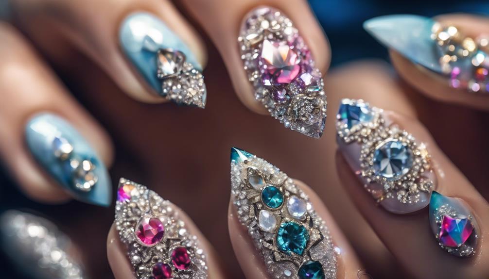 sparkling gemstone decorations stand out