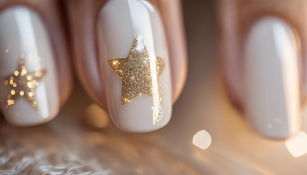 sparkling gold star decor