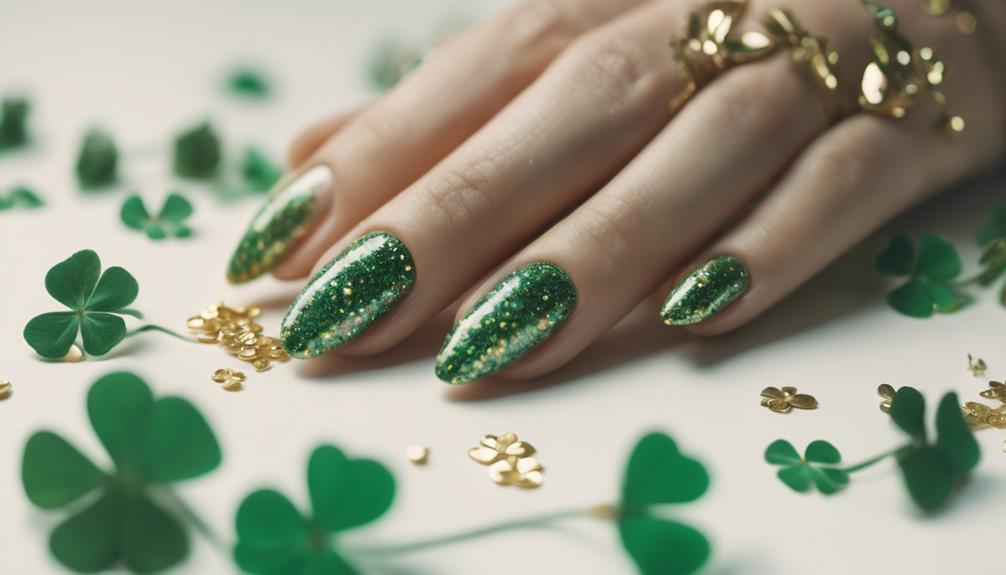 sparkling green nail polish