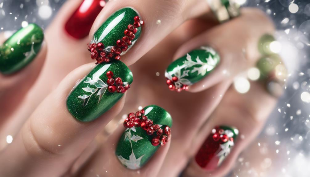 sparkling holly berry pattern