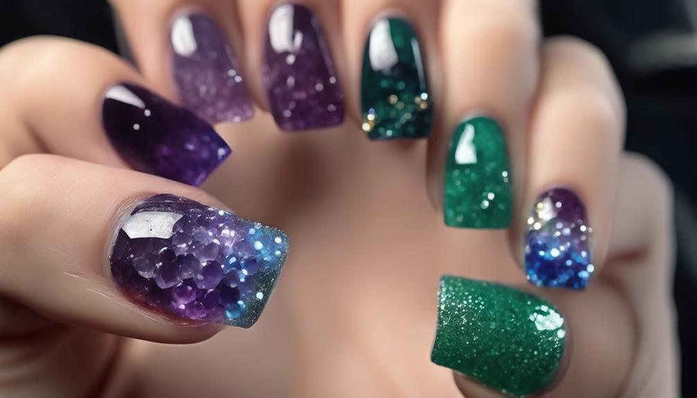 sparkling nail art design