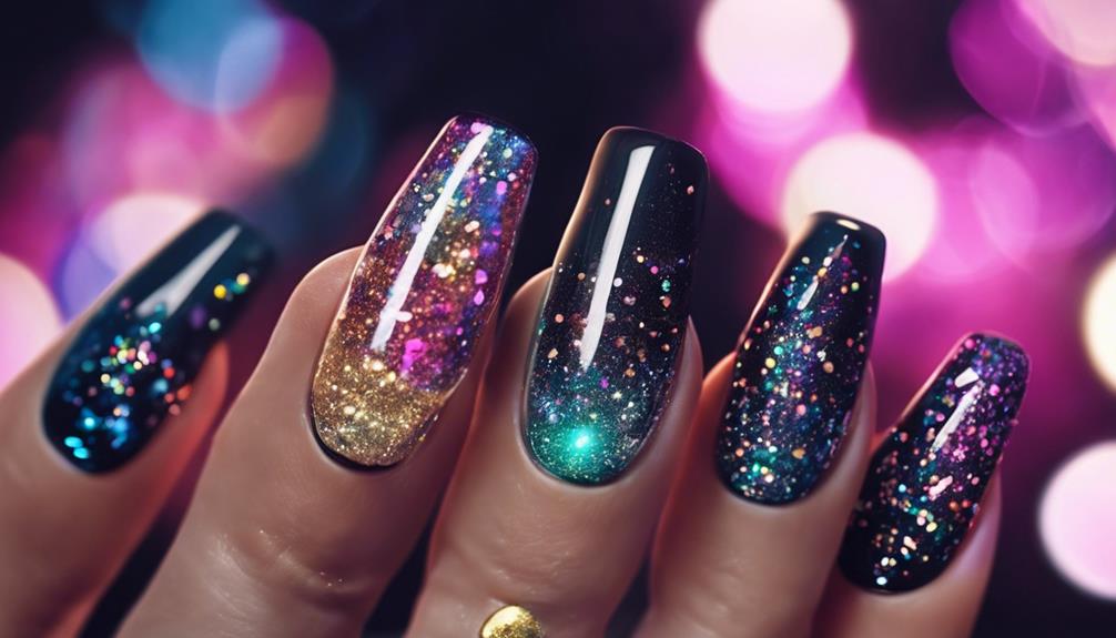 sparkling nail designs stand out
