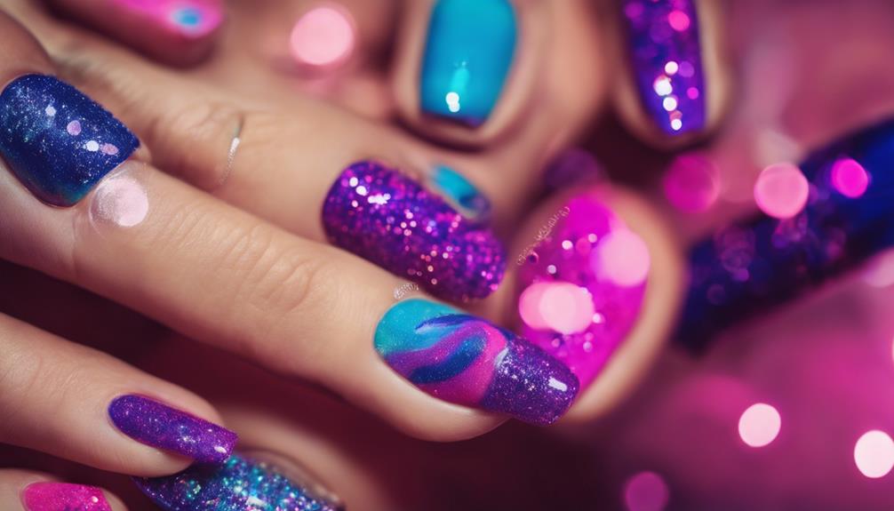 sparkling nail polish option