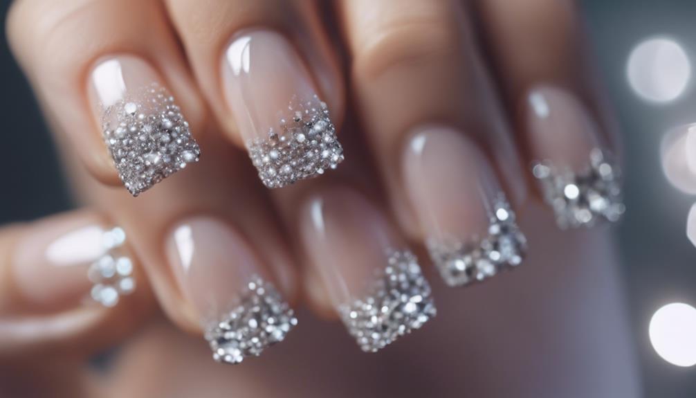 sparkling nails with elegance