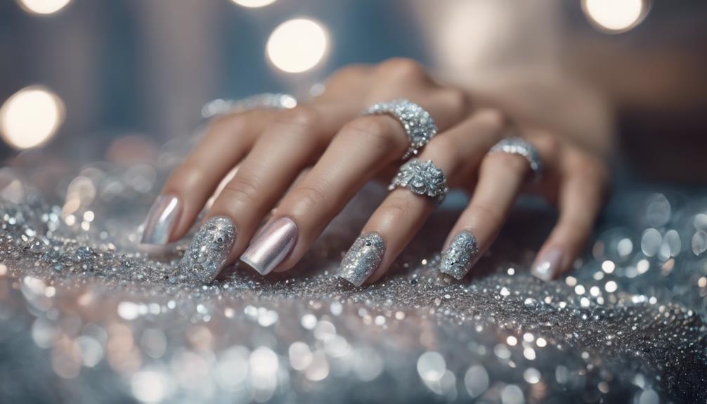 sparkling nails with flair