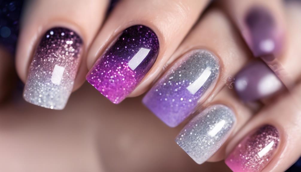 sparkling ombre nail art