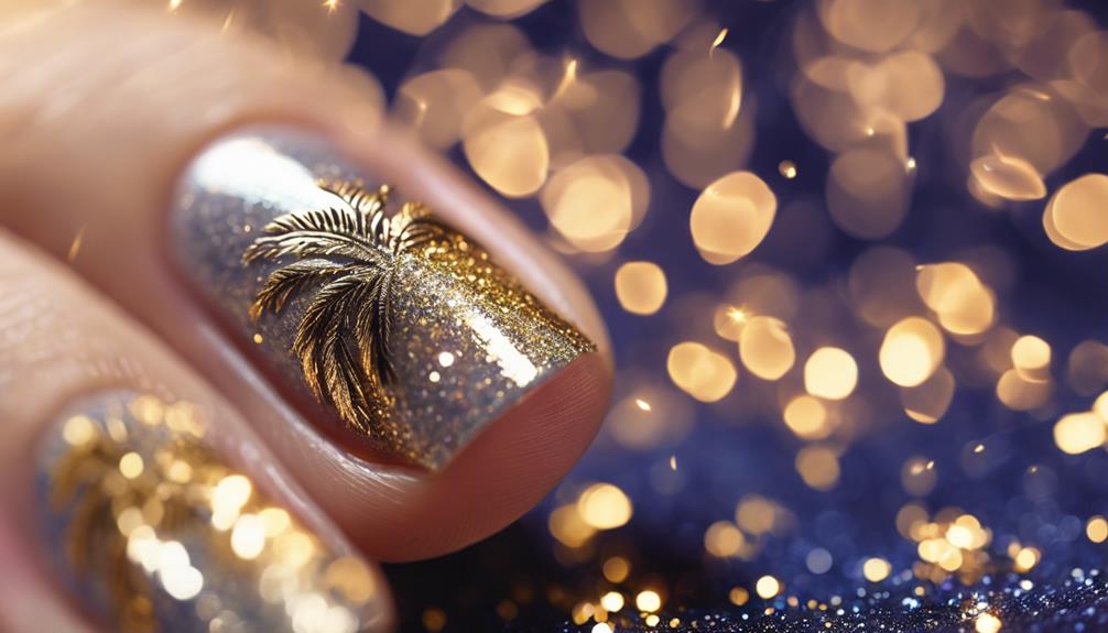 sparkling palm tree design