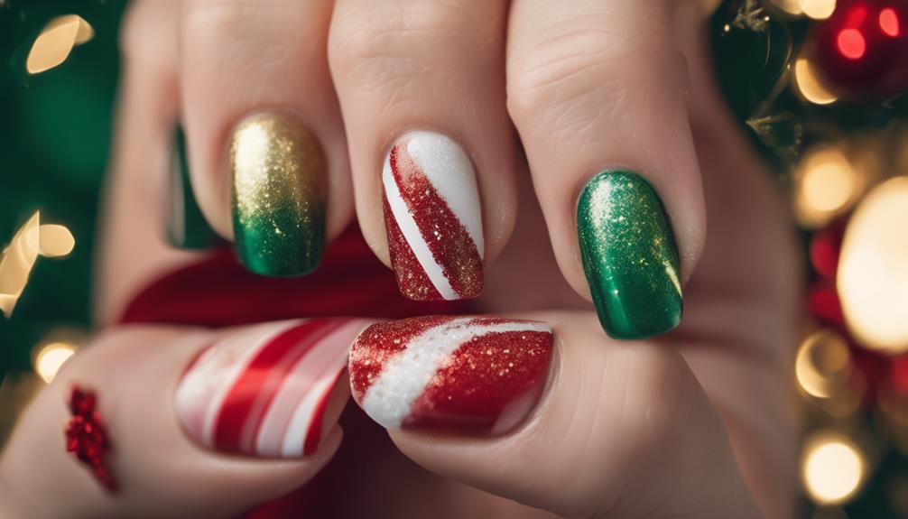 sparkling red manicure design