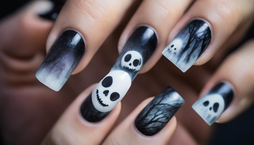 spooky halloween nail art