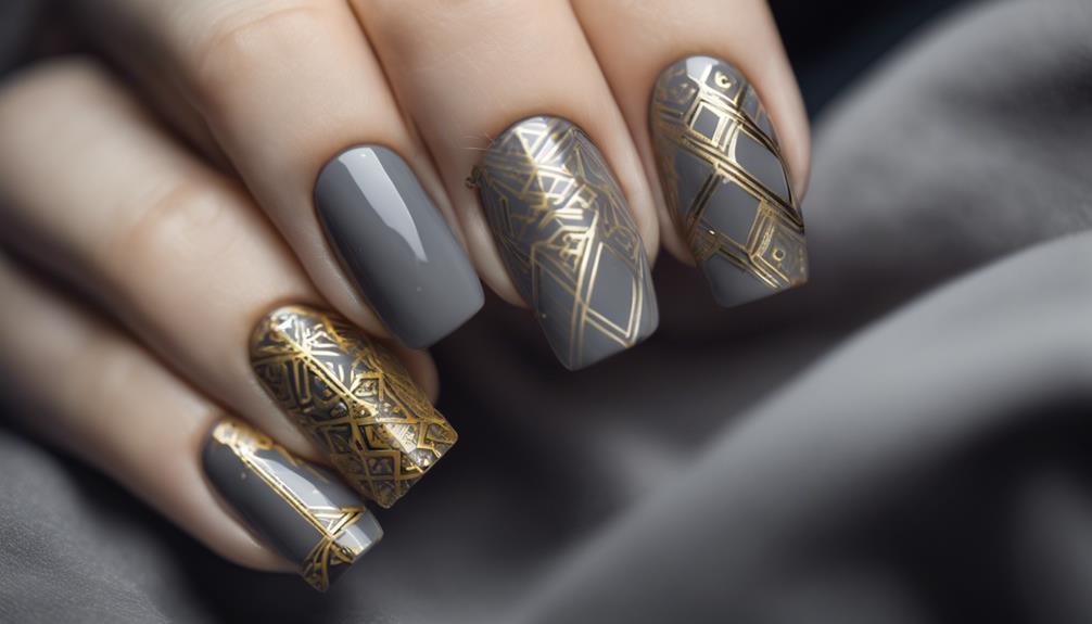 stylish gray and gold