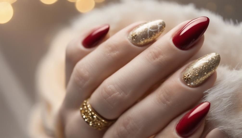 stylish metallic nail design