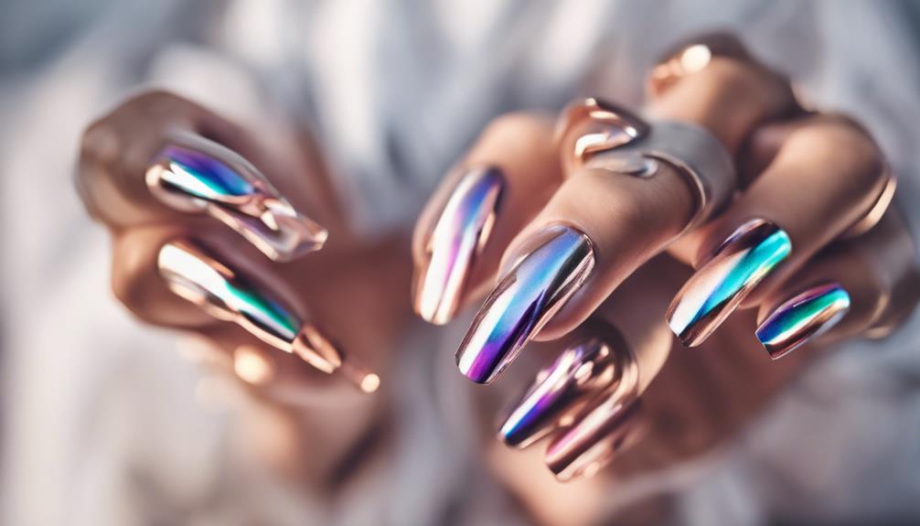 stylish metallic nail polish